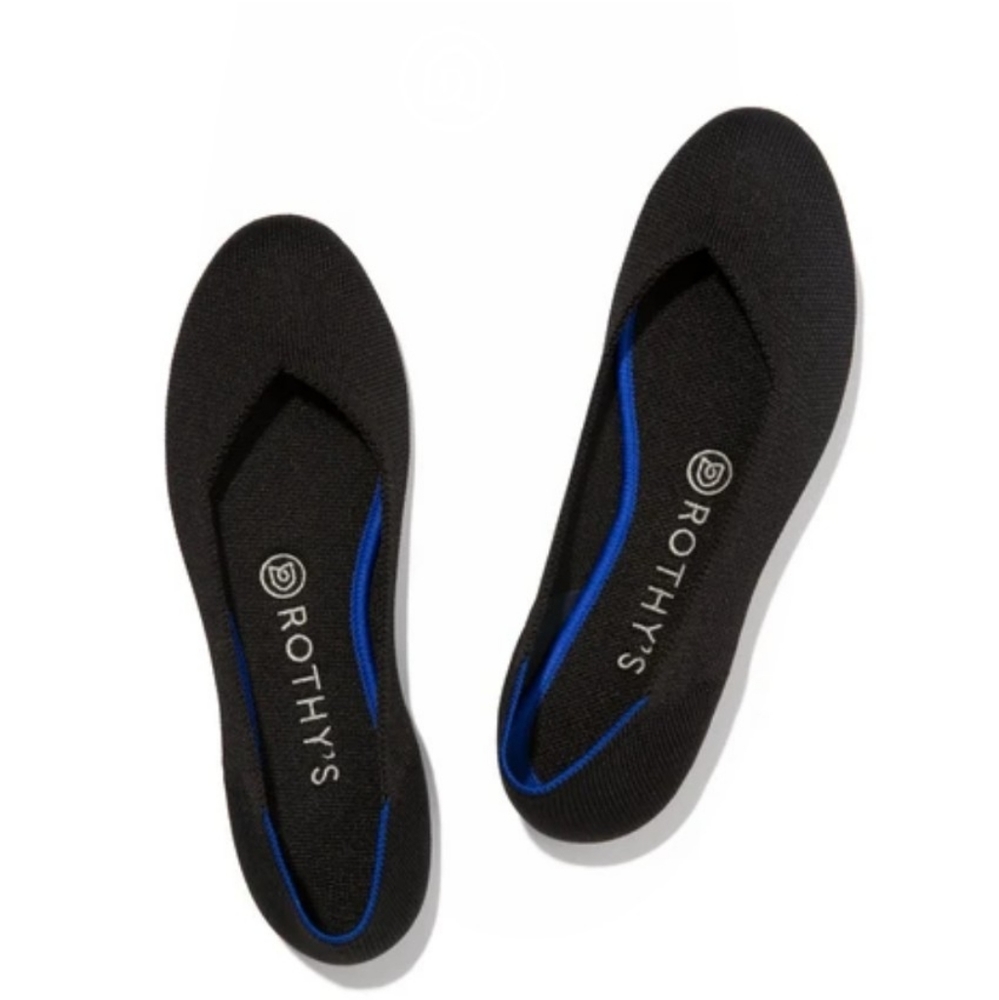 ROTHY'S Solid Black Round-Toe The Flat Size 11